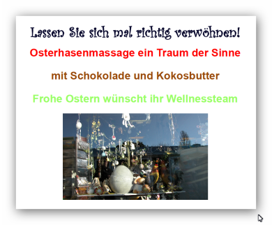 Ostern Osterhasenmassage Hotel Bad Elster oder bei dir zu Hause